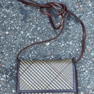 Polo Ralph Lauren Vintage Gun Check Plaid Trifold Wallet/Convertible purse bag